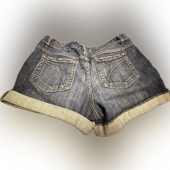 a.n.a Distressed Blue Jean Shorts - Picture 6 of 6